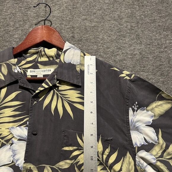 Quick Silver Edition Floral Hawaiian Short Sleeve‎ Shirt Size M Comfort Fit - Picture 4 of 8